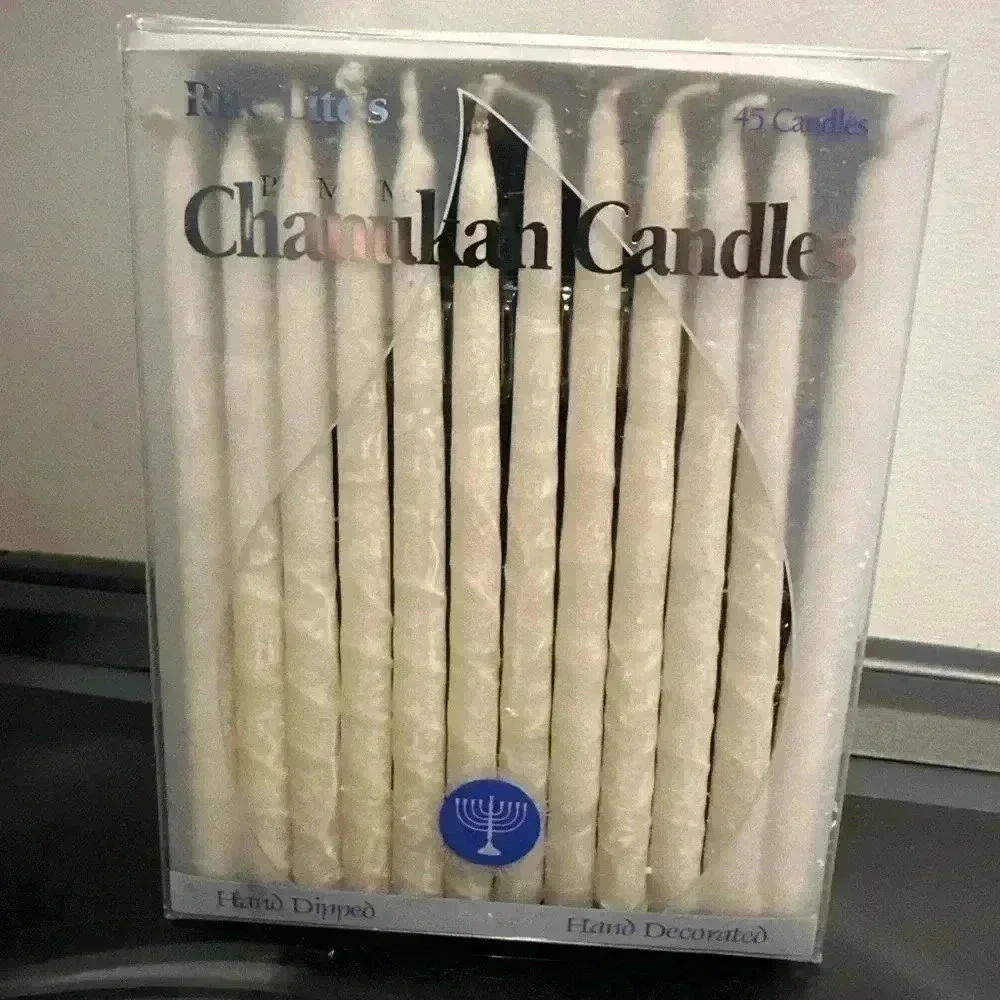 Rite Lite Premium Chanukah Candles- Pack of 45 Hanukkah White Sealed Box NEW